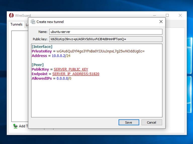 WireGuard Windows Tunnel