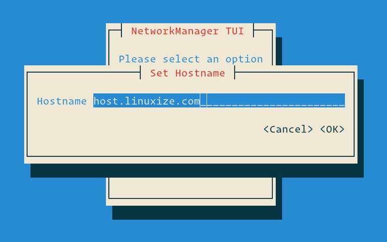 CentOS change hostname