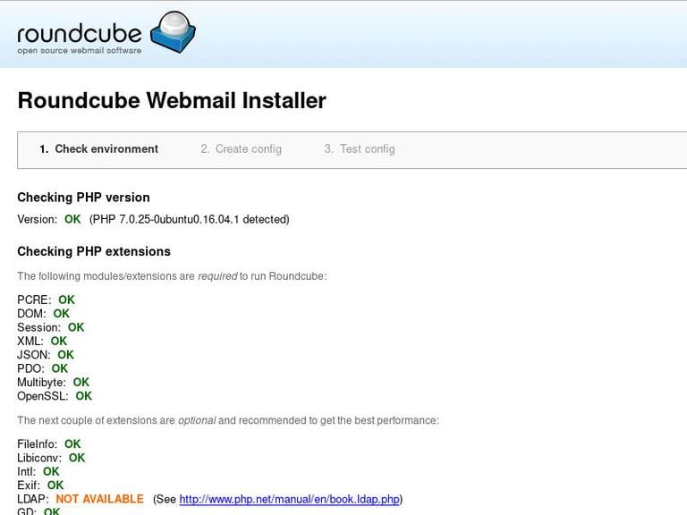 Roundcube Webmail Installer