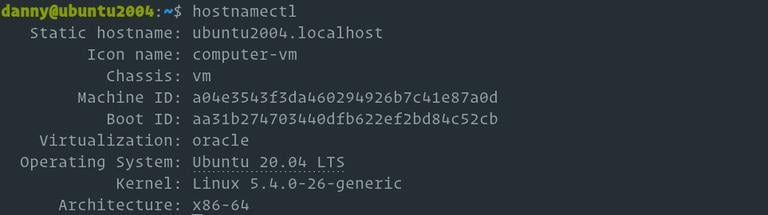 Ubuntu 20.04 hostnamectl