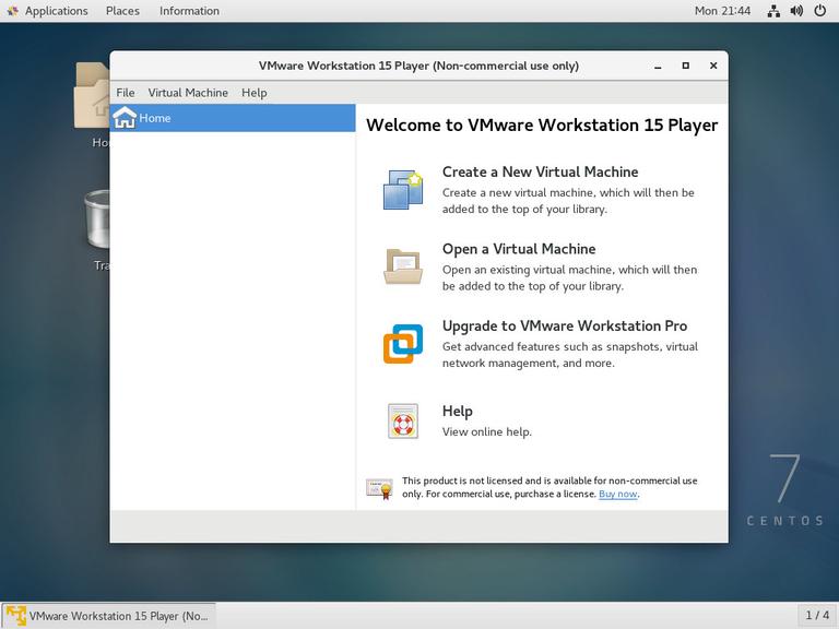 centos vmware workstation player