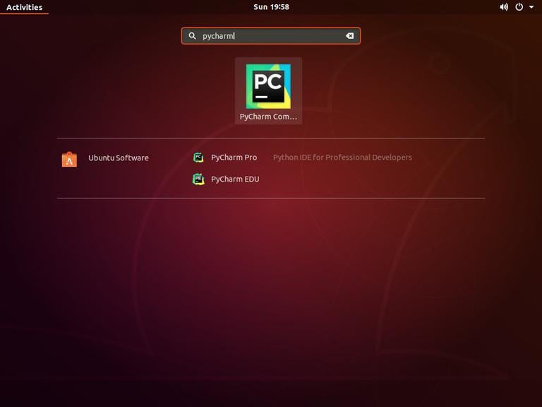 Ubuntu PyCharm Start
