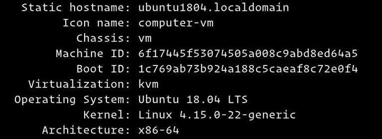 Ubuntu 18.04 hostnamectl