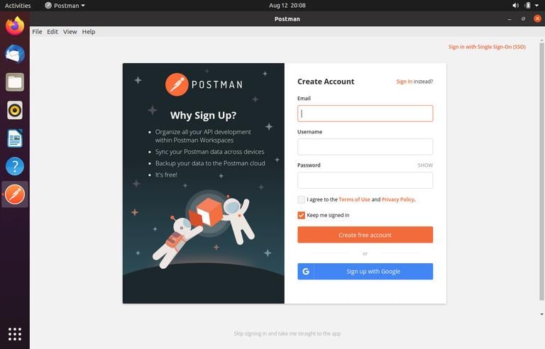 Ubuntu Postman Login