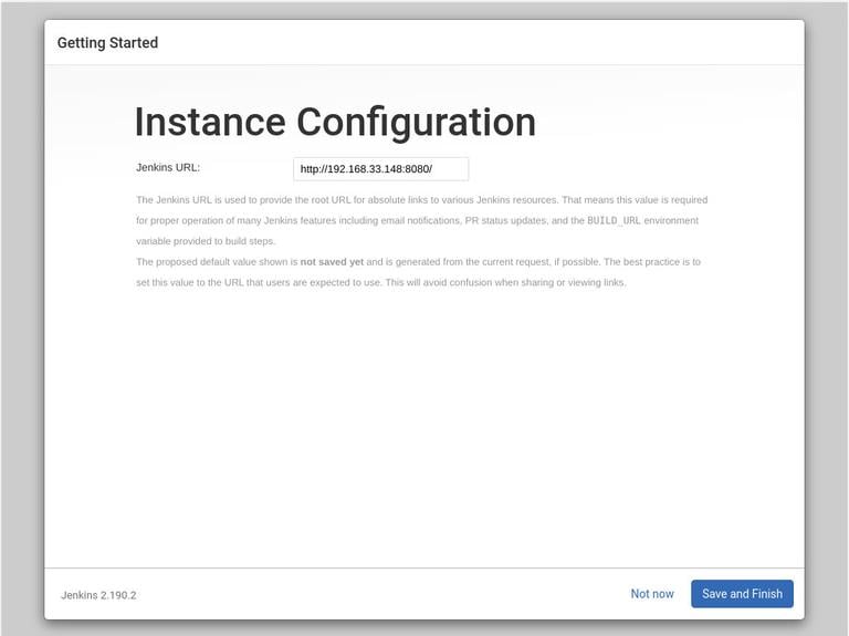 jenkins instance configuration