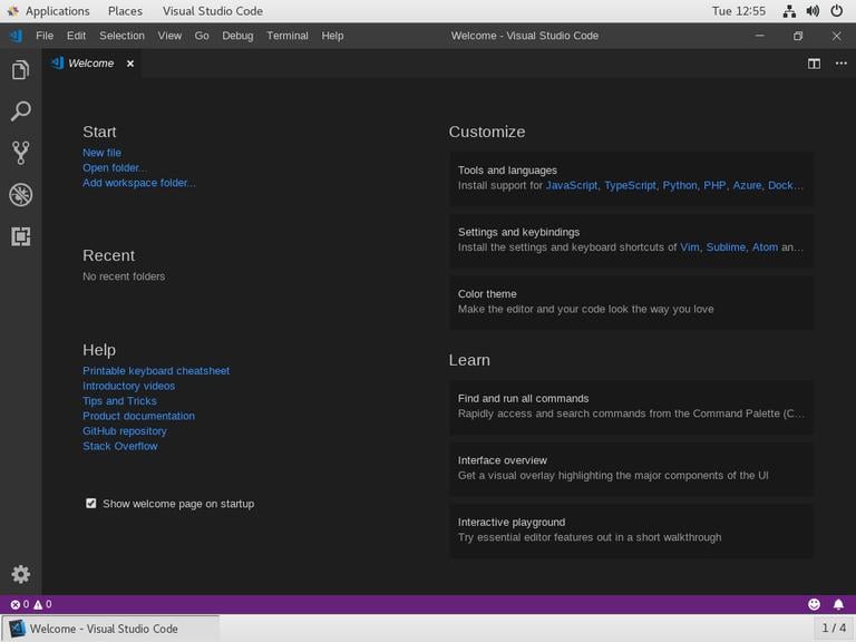 CentOS Visual Studio Code