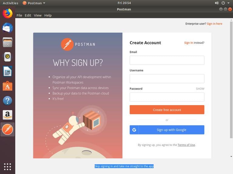 Ubuntu Postman Login