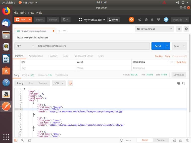 Ubuntu Postman Example