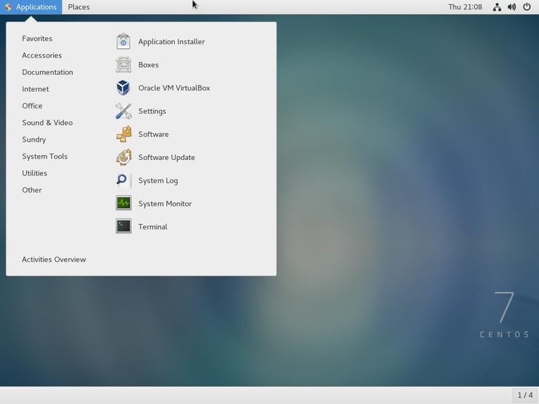 CentOS Start Virtualbox