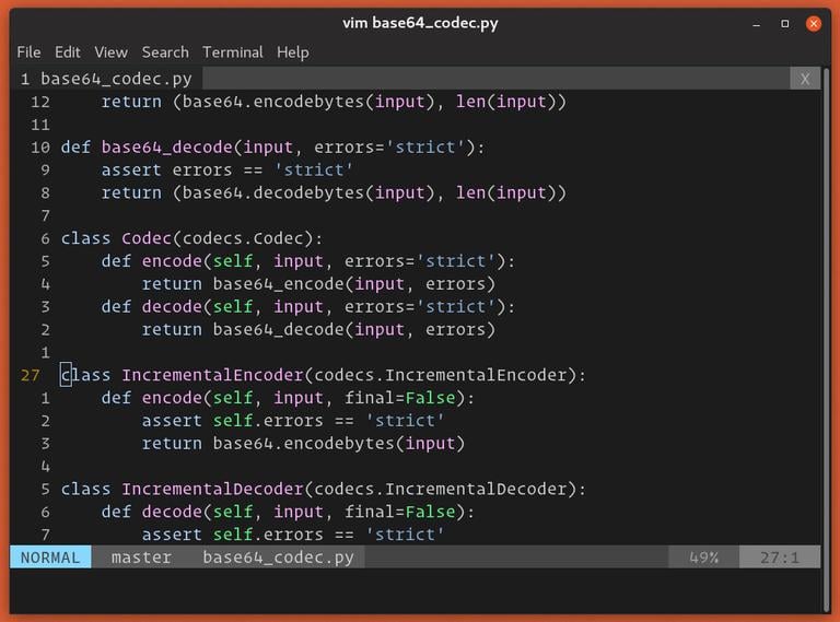 Vim enable line numbers